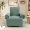 Manual Swivel Rocker Recliner Chair with Adjustable Backrest, Chenille Upholstered Recliner Armchair for Living Room, Bedroom or Nursery-Koiai - 2 of 4