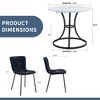 5 Piece Dining Table Set for 4, Modern Dining Set with 4 Upholstered Dining Chairs, Table and Chair Set - ModernLuxe - 3 of 4