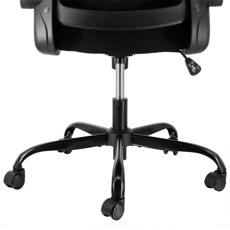 Elama High Back Adjustable Mesh and Fabric Office Chair with Metal Base and Adjustable Head Rest, 5 of 9