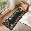 Rug, Machine Washable Non-Slip Floral Accent Carpet for Living Room, Bedroom, Kids Room, Stain-Resistant Easy-Clean Indoor Floor Mat - 4 of 4