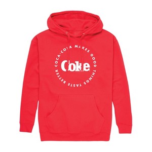 Men's - Coca-Cola - Coke Makes Things Taste Better- Men's Fleece Pullover Hoodie Graphic Fleece Pullover Hoodie - 1 of 4