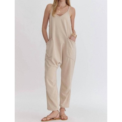 Women's V-Neck Jumpsuit - entro