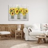 Stupell Industries Three Sunflower Bouquets Country Planks Still Life, 48" x 36" - 2 of 4