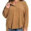 Women's Willow Henley Sweater Plus - ZENANA - 2 of 2