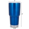 100 North 30 Ounce Stainless Steel On the Go Travel Tumbler With Push Top Lid, Workout Weights Blue - 2 of 4