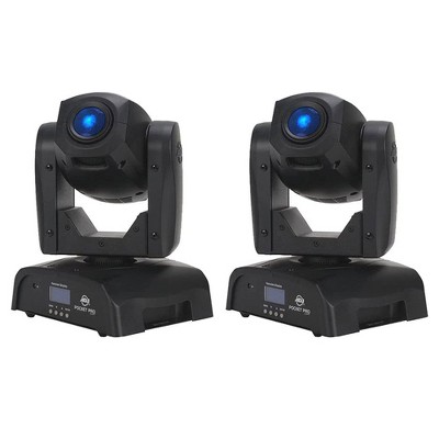 Compact Black LED DJ Moving Head Light Kit with Padded Bag