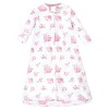 Hudson Baby Infant Girl Cotton Long-Sleeve Wearable Sleeping Bag, Sack, Blanket, Basic Pink Floral - 3 of 4
