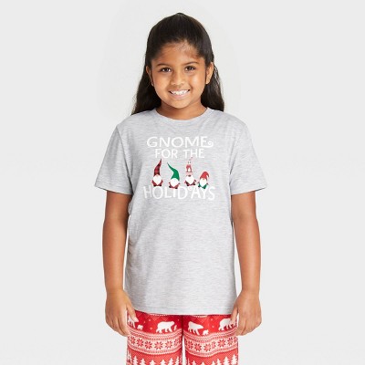 Kids' Holiday 'Gnomes' Matching Family Pajama T-Shirt - Wondershop™ Gray 4