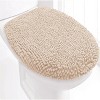 Chenille 2 Piece Set Birch Soft Cozy Plush Chenille Bath Mat Bathroom Rug & Toilet Seat Cove - 2 of 4