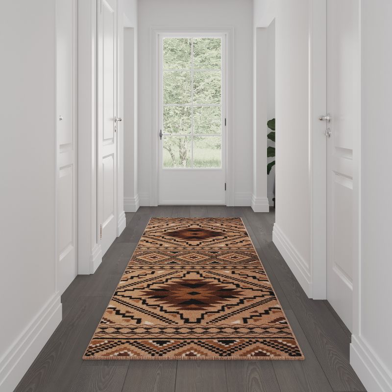 Flash Furniture Marana Collection Southwestern Area Rug - Olefin Rug with Cotton Backing - Entryway, Living Room, Bedroom, 3 of 11