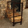 Sunnydaze Indoor/Outdoor Steel Fire Pit or Fireplace Firewood Log Rack Holder with Hooks - 30" - 4 of 4