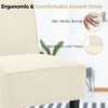 Tangkula Set of 2 Armless Accent Chair Fabric Single Sofa w/ Rubber Wood Legs Beige - 4 of 4