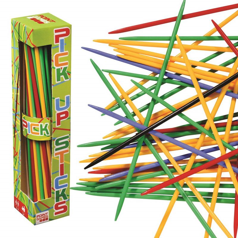 Point Games Giant Pick Up Sticks Game in Lucite Storage Can, 9 3/4" Long, Great Fun Game for All Ages.�, 2 of 5