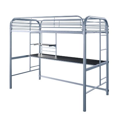 Twin Kids' Byrne Loft Bed Silver - ioHOMES