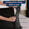 Black Satin Pillowcase with Zipper, Soft Cool, 2 Pack, Standard Size - 4 of 4