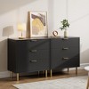 Whizmax Fluted 3 Drawer Dresser, Wide Chest of Drawers Modern Nightstand Cabinet Wood Dresser for Bedroom, Hallway, Living Room, Entryway - 4 of 4