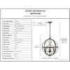 Urban Ambiance Luxury Farmhouse Chandelier 19.75''H x 16''W,  Olde Bronze Finish,  Omaha Collection, UHP4400 - 3 of 4