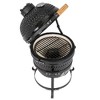 Karl Home 13 in. Charcoal Grill in Black with Built-In Thermometer - 2 of 4