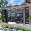 SpassWay 72"H x 47"W Outdoor Metal Garden Trellis Privacy Screen Lattice Panel Indoor Room Divider In White - 4 of 4