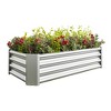 Okak Rectangular Metal Raised Garden Bed Durable Outdoor Planter Box for Vegetables, Flowers, Herbs, Easy Assembly, 3 Colors - 3 of 4