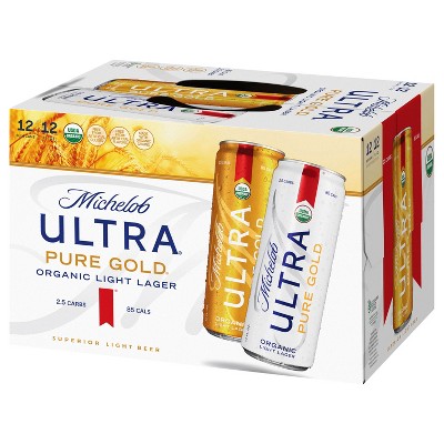 Michelob Ultra Pure Gold Organic Light Beer - 12pk/12 fl oz Slim Cans