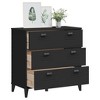 vidaXL Drawer Chest Black Engineered wood, Plastic Drawer Cabinet - 4 of 4
