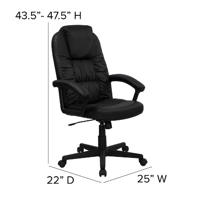 Hansel High Back Black LeatherSoft Executive Swivel Office Chair