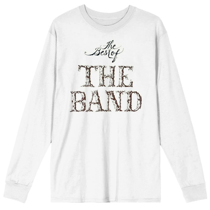 The Band The Best Of The Band Album Cover Men's White Long Sleeve Tee, 1 of 3