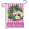Briarwood Lane Garden Flag 12x18 For Outdoor Pink Magnolia Wreath Spring Burlap For Spring Garden Flag Flags For Outside - 2 of 4