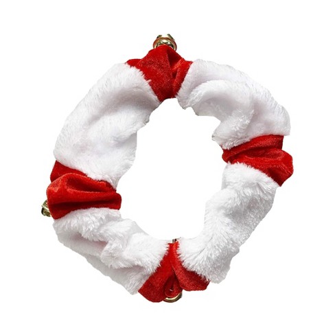 Midlee White red Dog Christmas Plush Jingle Bell Collar large Target