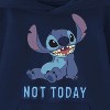 Seven Times Six Disney Stitch Hoodie Kid's Not Today Hooded Graphic Print Sweatshirt Blue - 2 of 4