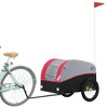 VidaXL Bike Trailer Black and Red 99.2 lb Iron - 3 of 4