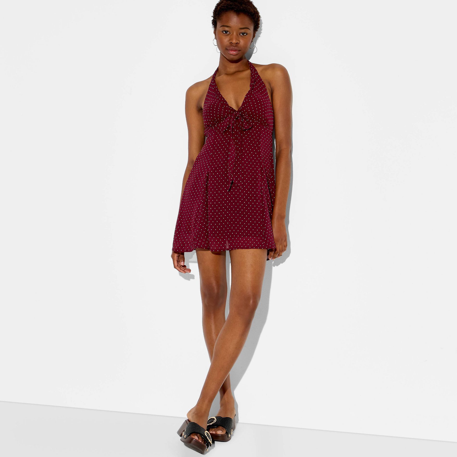 Women's Tie Halter Chiffon Mini Dress - Wild Fable™