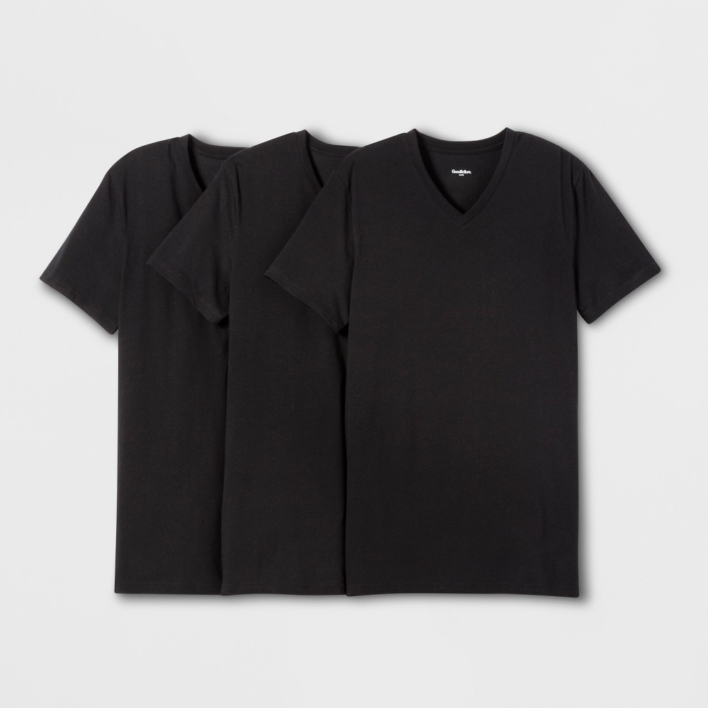 Men's Premium V-Neck T-Shirt - Goodfellow & Co Black L, Size: Large was $18.99 now $9.99 (47.0% off)
