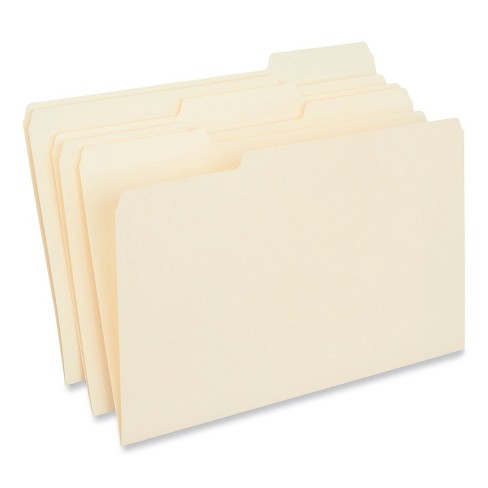 Universal Recycled Interior File Folders 1/3 Cut Top Tab Legal