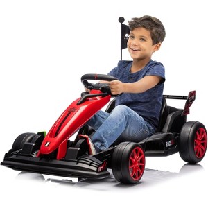 24V Kids Ride On Go Kart, 7.5 mph Drifting Car, 7AH Battery, 200W x2 Motors, Adjustable Legroom, Power Display, Max 135 lbs - 1 of 4