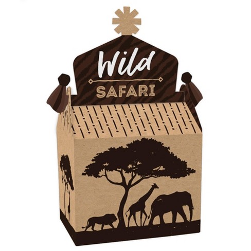 Safari Animals Party Supplies Favor Box Invitation Straw Cake