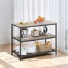 Kitchen Island with 3 Shelves, Island Table, 47.2 Inches Width Kitchen Shelf with Large Worktop, Stable Steel Structure, Industrial, Easy to Assemble - 2 of 4