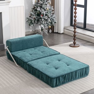 Folding Sofa – Convertible Floor Couch & Mattress, Small-Space Sleeper with Removable Back - 1 of 4