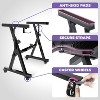 Liquid Stands Dual Piano Keyboard Stand w/ Wheels and 2nd Tier - Rolling Z Style Adjustable 2 Tier Sturdy Music Stand for 54 61 88 Key Piano and Synth - 4 of 4