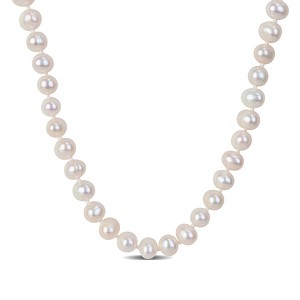 EVERLY JEWELRY | Brass 6-7mm Cultured Freshwater Pearl Necklace, 18 inc - 1 of 4
