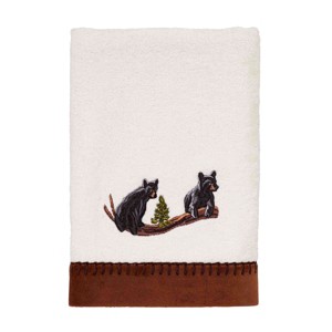 Avanti Black Bear Lodge Emb Hand Towel - 1 of 3