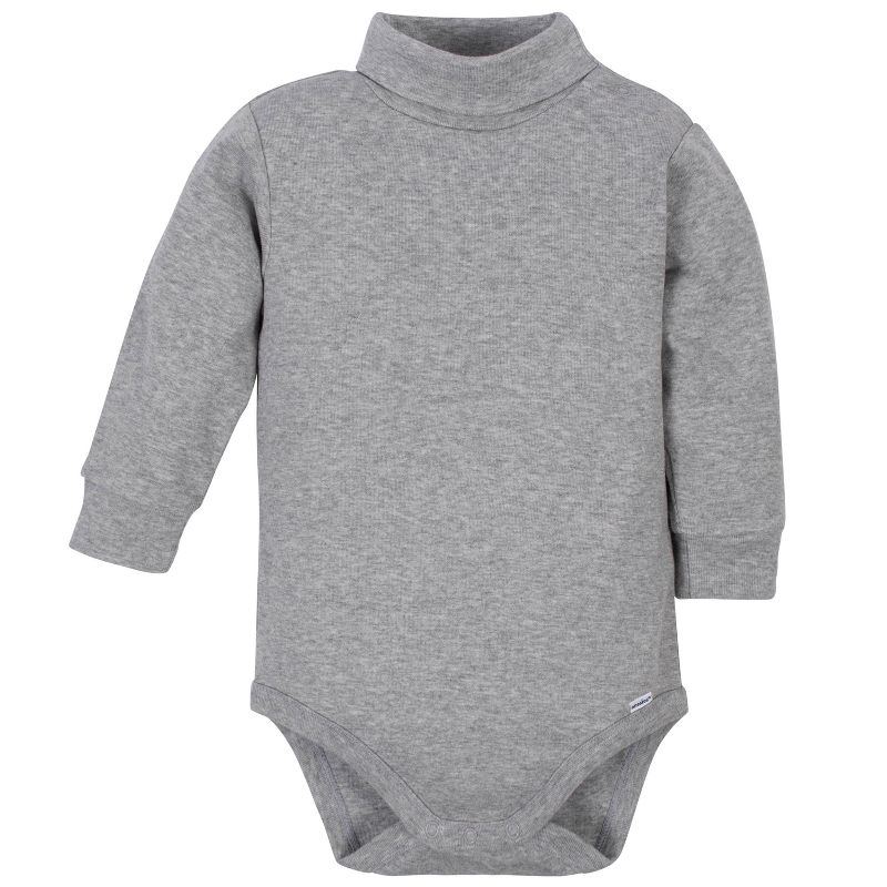 Gerber Baby Neutral Long Sleeve Turtleneck Onesies® Long Sleeve Bodysuits, 2-Pack, 5 of 10