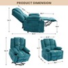 GustoWave Power Lift Recliner Chair for Elderly, Oversized Electric Recliner with Massage, Heat, Lay Flat, Stand Assist, 2 Cup Holders - 2 of 4