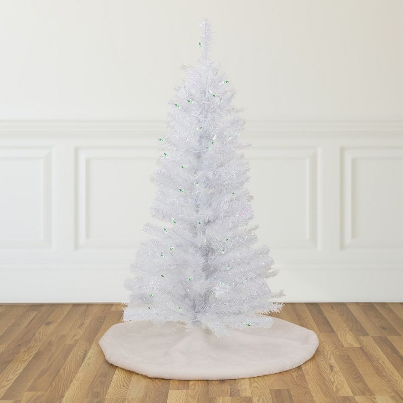 Northlight 4' Pre-lit Rockport White Pine Artificial Christmas Tree, Green Lights, 3 of 9