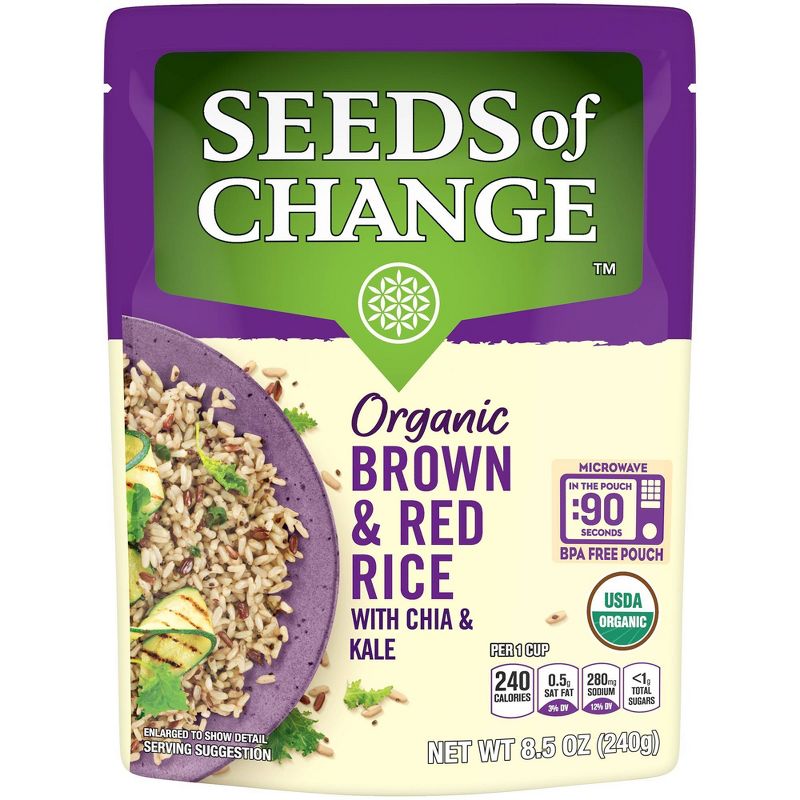 Seeds of Change Brown &#38; Red Rice with Chia &#38; Kale - 8.5oz / 6ct, 1 of 10