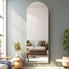 PexFix 23 in. W x 67 in. H Wood Frame Arched Floor Mirror Bedroom Living Room Wall Mirror in Gold - 3 of 4