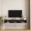 HDZNVF Floating TV Stand Wall Mounted, Floating TV Cabinet Entertainment Center for 55 60 65 Inch TV,Black - 2 of 4