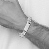 Black Bow Jewelry Men's Stainless Steel Spanish Lord's Prayer I.D. Link Bracelet, 9 Inch - 4 of 4