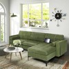 Tangkula L-shaped Modular Sectional Sofa Couch w/ 2 Bolsters Power Socket & USB Ports - 2 of 4